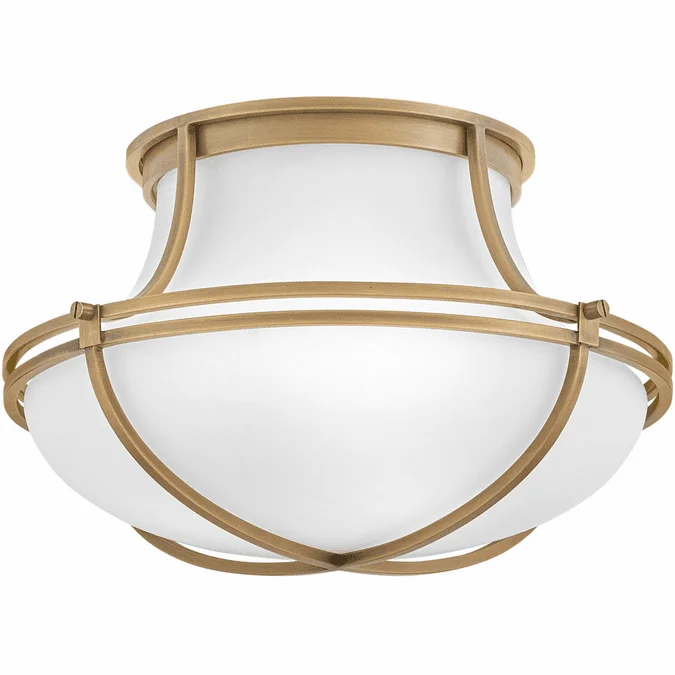 Hinkley 44491HB Saddler Modern Heritage Brass LED Flush Mount Lighting