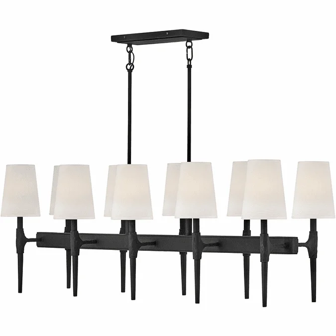 Hinkley 4469BK Beaumont Black 48″ Kitchen Island Lighting