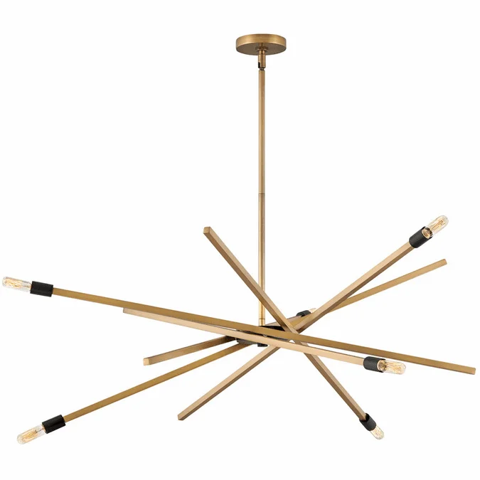 Hinkley 4766HB Archer Modern Heritage Brass Lighting Chandelier