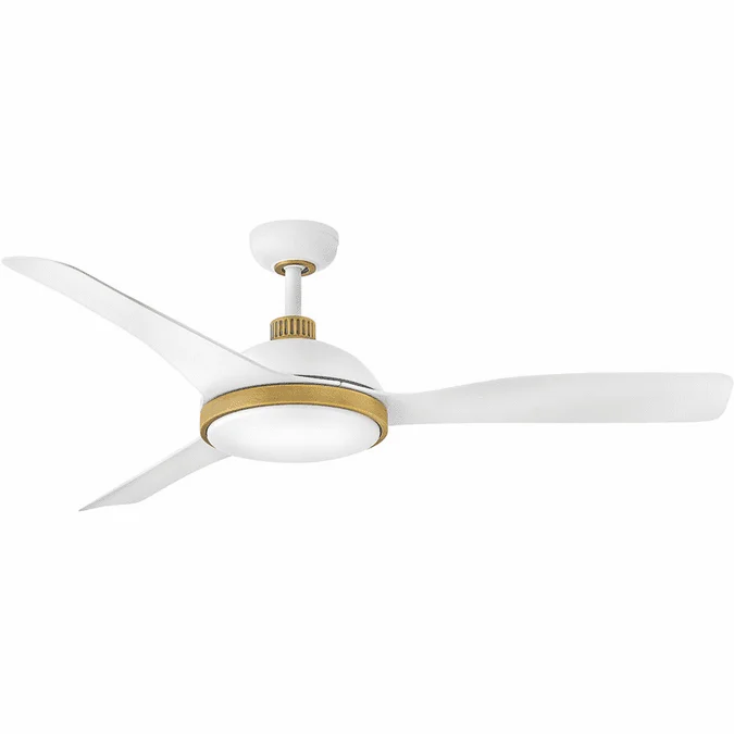Hinkley 906556FMW-LDD Alba Modern Matte White / Heritage Brass LED 56″ Home Ceiling Fan