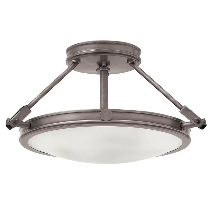 Hinkley Collier Semi-Flush Mount – Antique Nickel – 3381AN