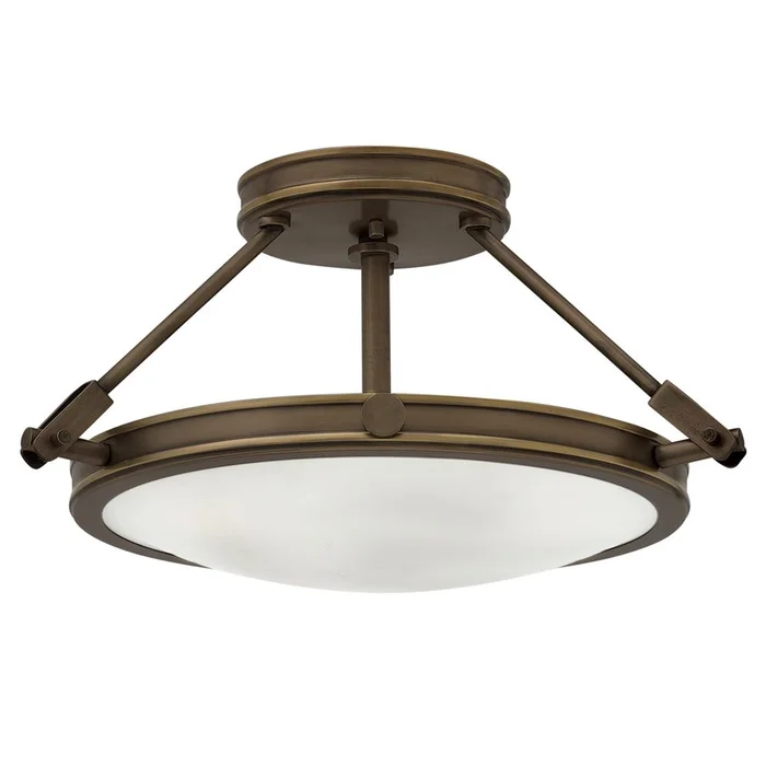 Hinkley Collier Semi-Flush Mount – Light Oiled Bronze – 3381LZ