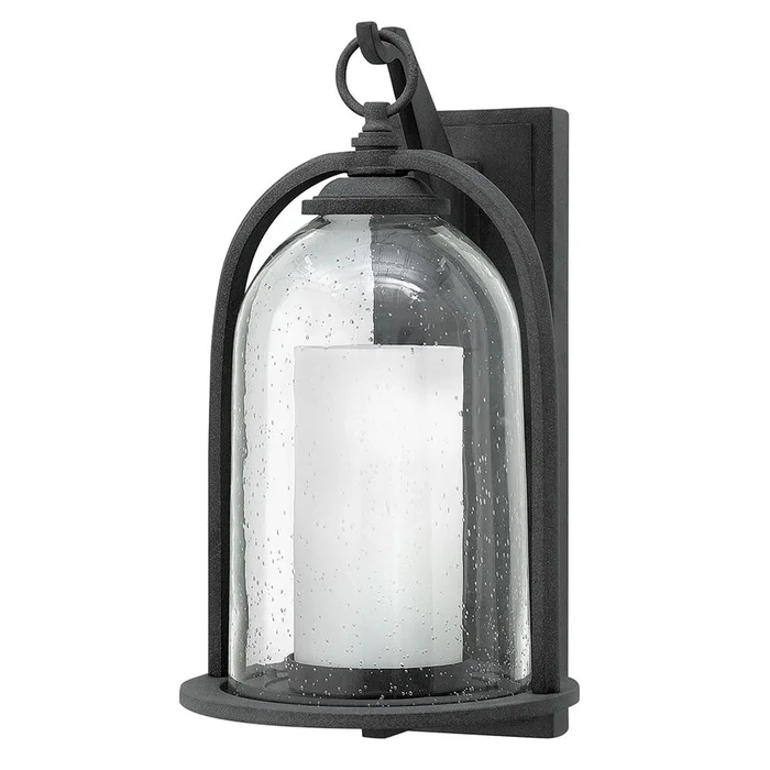 Hinkley Quincy Outdoor Large Wall Mount – Aged Zinc – 2615DZ-LED