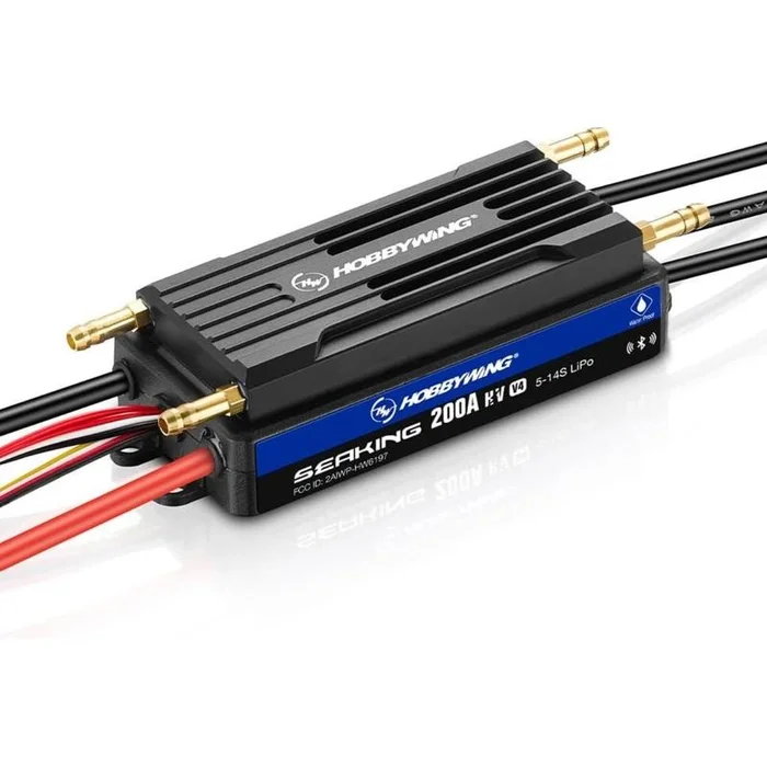 HOBBYWING SEAKING 200A HV V4 BRUSHLESS MARINE ESC (5-14S)
