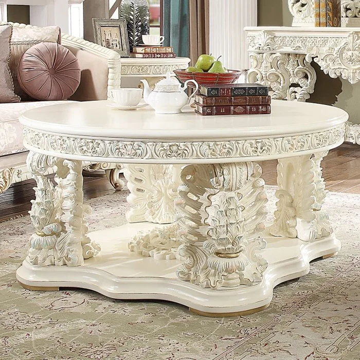 Homey Design HD-8089 Coffee Table in White Gloss HD-C8089