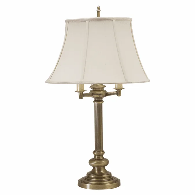 House of Troy N650-AB Newport Traditional Antique Brass Finish 30 Inch Tall Bed Lamp