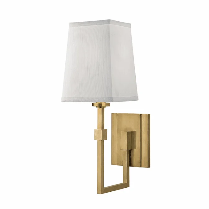 Hudson Valley 1361-AGB Fletcher Modern Aged Brass Wall Light Sconce