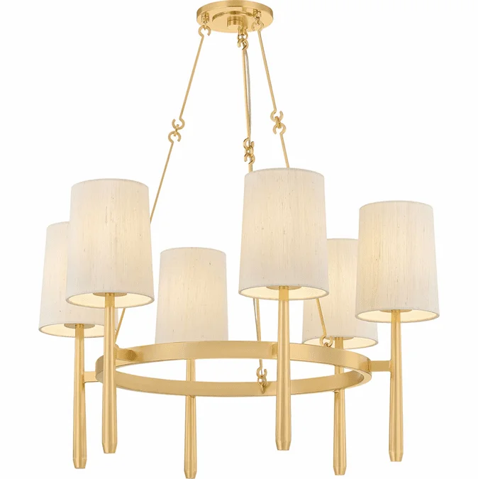 Hudson Valley 1776-AGB Bridgeton Contemporary Aged Brass Hanging Chandelier