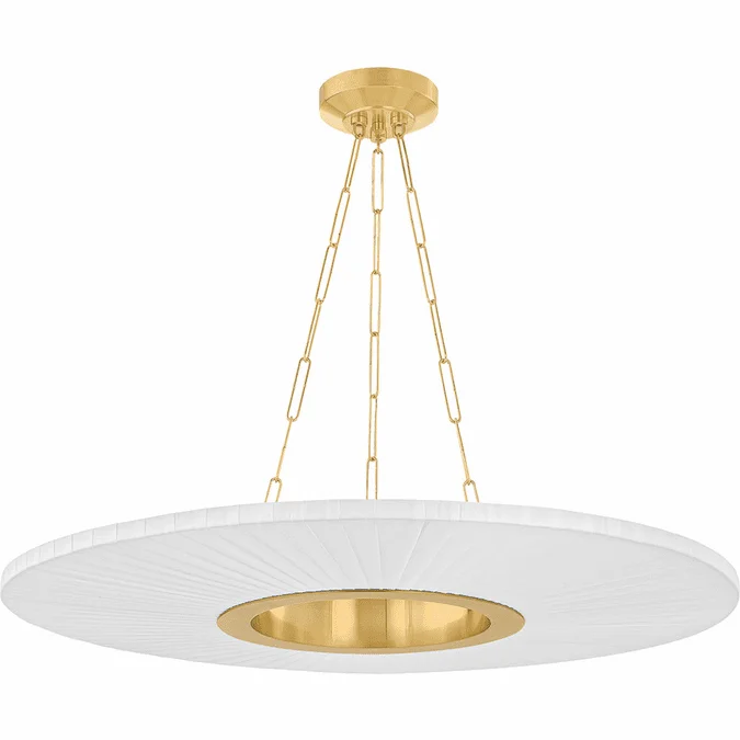 Hudson Valley 2540-AGB Prattsburgh Contemporary Aged Brass LED 40″ Pendant Lamp