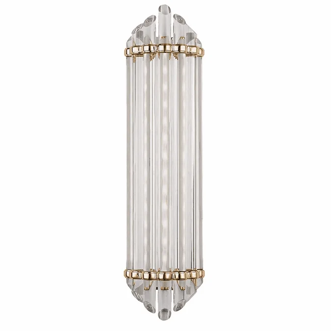 Hudson Valley 414-AGB Albion Contemporary Aged Brass Finish 24.75″ Tall LED Wall Lighting Sconce