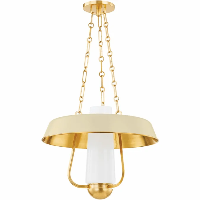 Hudson Valley 5218-AGB/SSD Provincetown Modern Aged Brass / Soft Sand Lighting Pendant