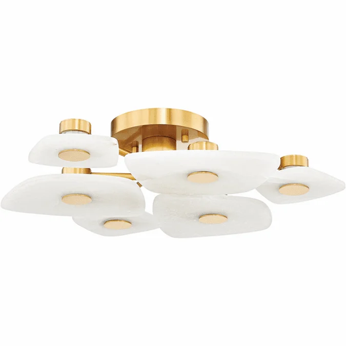Hudson Valley 7828-AGB Holmdel Modern Aged Brass LED Ceiling Light