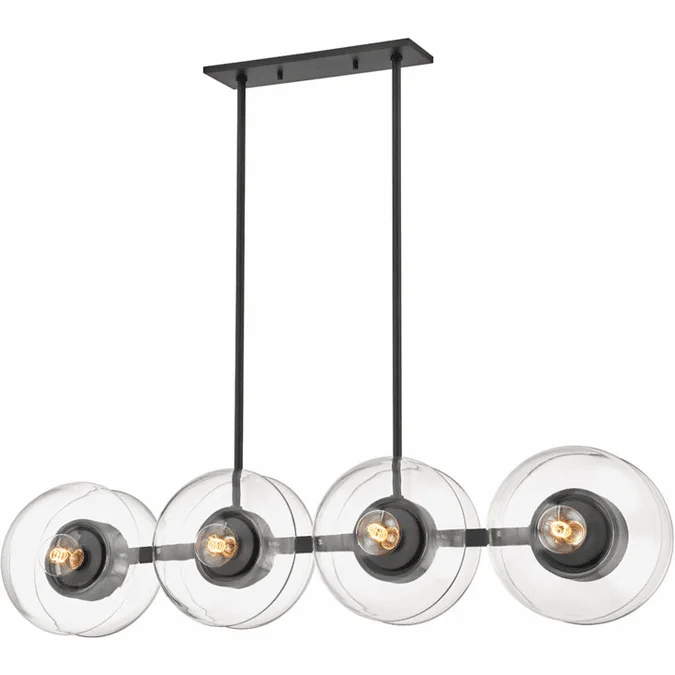 Hudson Valley 9450-BBR Kert Contemporary Black Brass Island Light Fixture