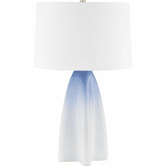 Hudson Valley L2027-AGB/CSO Chappaqua Modern Aged Brass/Gloss Sky Ombre Ceramic Table Top Lamp