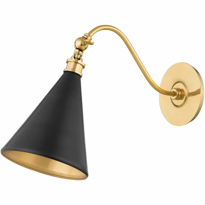 Hudson Valley MDS1300-ADB Osterley Contemporary Aged/Antique Distressed Bronze Wall Swing Arm Lamp