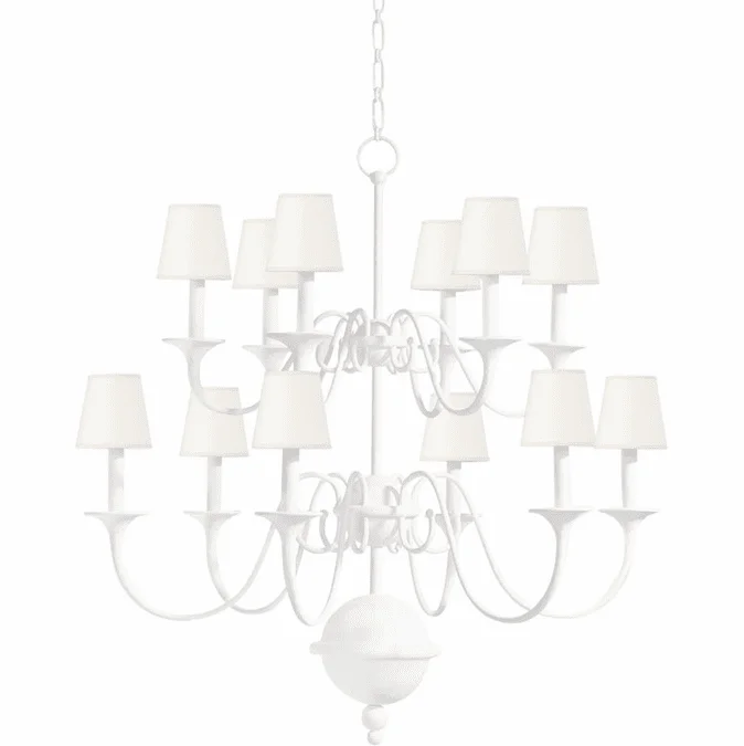 Hudson Valley MDS433-WP Windsor White Plaster Lighting Chandelier