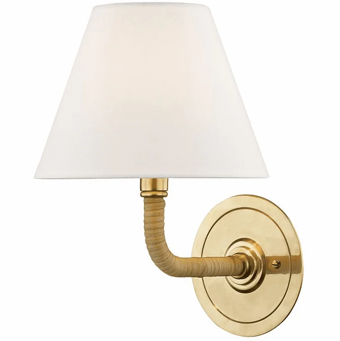 Hudson Valley MDS500-AGB Curves No.1 Modern Aged Brass Wall Sconce Light