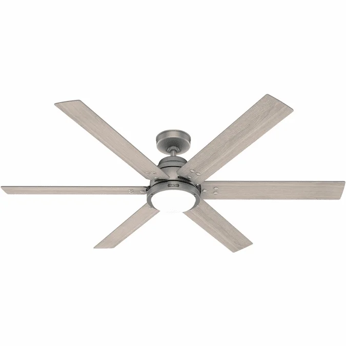 Hunter 51883 Gravity Matte Silver LED 60″ Home Ceiling Fan