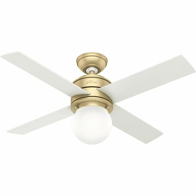 Hunter 52313 Hepburn Contemporary Modern Brass LED 44″ Home Ceiling Fan