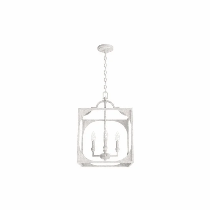 Hunter Lighting 19286 Highland Hill Modern Distressed White Foyer Lighting Fixture
