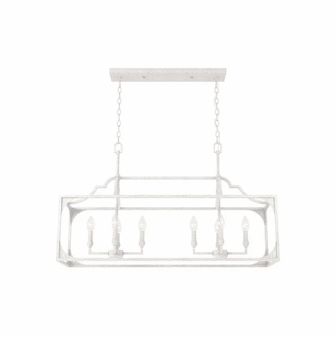 Hunter Lighting 19290 Highland Hill Modern Distressed White Kitchen Island Light Fixture