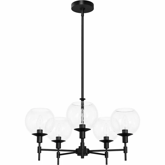 Hunter Lighting 19510 Xidane Contemporary Matte Black Hanging Chandelier