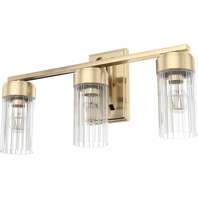 Hunter Lighting 19684 Gatz Contemporary Alturas Gold 3-Light Bathroom Lighting
