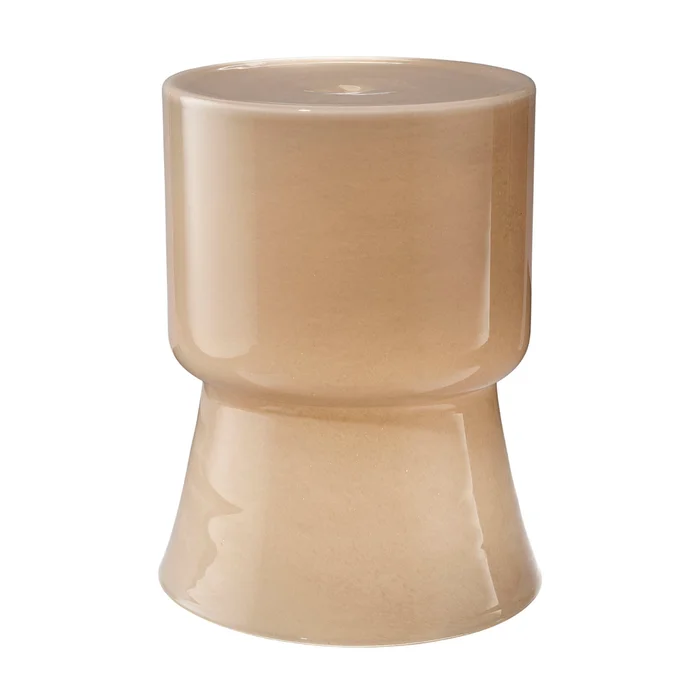 huntington garden glass stool, taupe