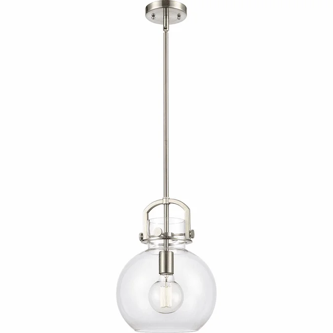 Innovations 410-1S-SN-10CL Newton Sphere Brushed Satin Nickel LED Mini Ceiling Light Pendant