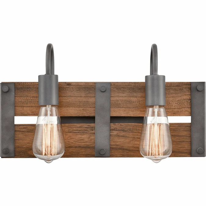 Innovations 435-2W-AG-LED Austin Contemporary Aged Gun Metal LED 2-Light Bath Lighting Fixture