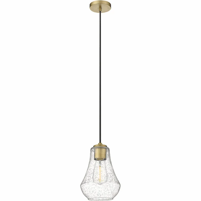 Innovations 490-1P-BB-G574-7 Fairfield Brushed Brass Seedy Fairfield LED Mini Drop Ceiling Light Fixture