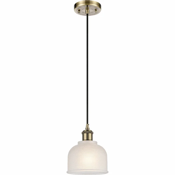 Innovations 516-1P-AB-G411 Ballston Dayton Antique Brass LED Mini Pendant Hanging Light