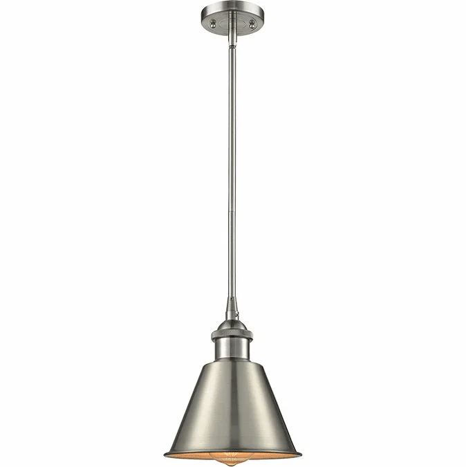 Innovations 516-1S-SN-M8 Ballston Smithfield Brushed Satin Nickel LED Mini Hanging Pendant Lighting
