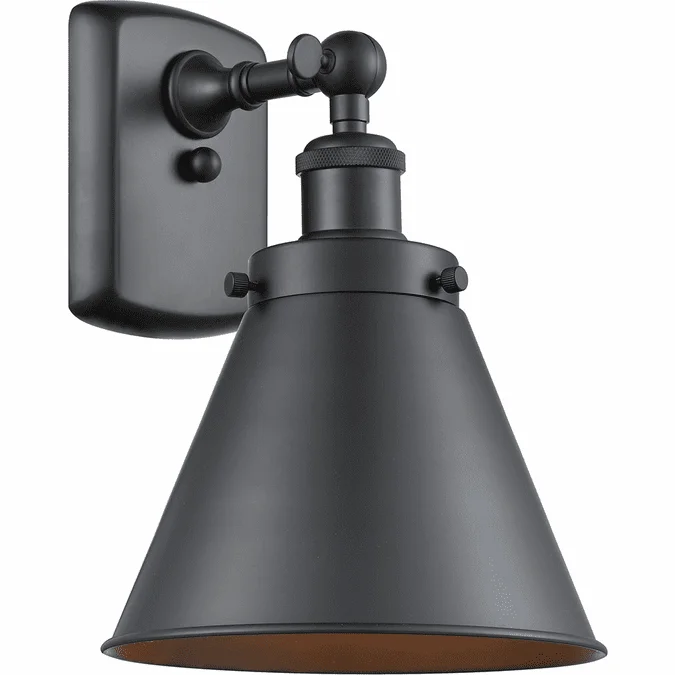 Innovations 916-1W-BK-M13 Ballston Appalachian Contemporary Matte Black Lamp Sconce