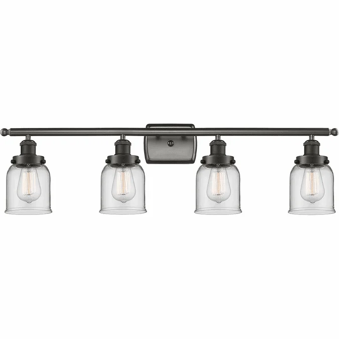 Innovations 916-4W-OB-G52-LED Ballston Small Bell Contemporary Oil Rubbed Bronze LED 4-Light Vanity Lighting Fixture
