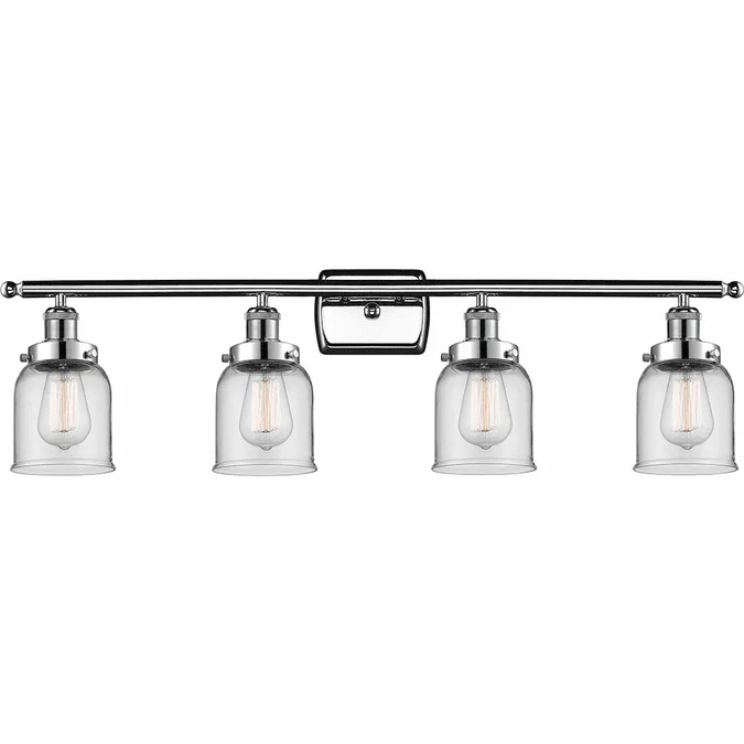 Innovations 916-4W-PC-G52 Ballston Small Bell Modern Polished Chrome 4-Light Bath Lighting Sconce