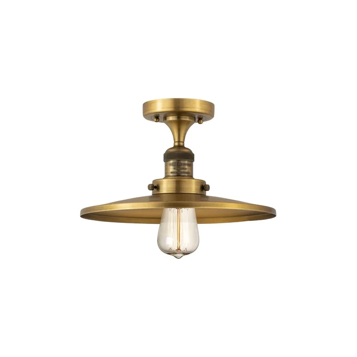 Innovations Appalachian 1-LT Semi-Flush Mount – Brushed Brass – 517-1CH-BB-MFR-BB-12