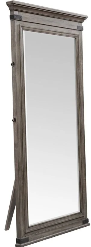 Intercon Furniture Forge Tall Mirror in Brushed Steel