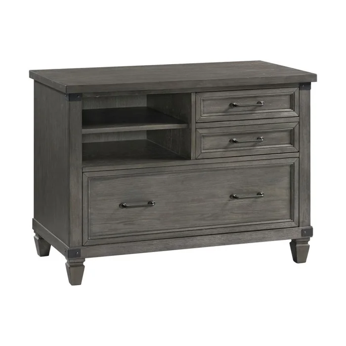 Intercon Furniture Foundry Home Office 42″ Lateral File Cabinet in Brushed Pewter FR-HO-4231LF-PEW-C