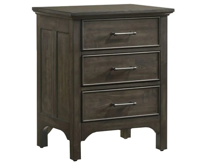 Intercon Furniture Hawthorne 3 Drawer Nightstand in Burnished Clay HW-BR-5303-BCL-C