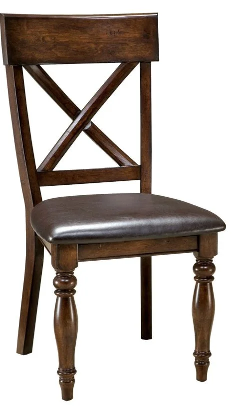 Intercon Furniture Kingston X-Back Side Chair (Set of 2) in Raisin