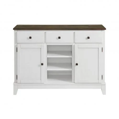 Intercon Furniture Kona Server in Gray and White KA-CA-5436-GWH-C