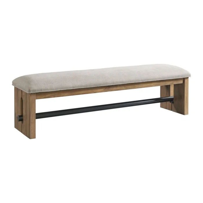 Intercon Furniture Landmark Backless Bench in Weathered Oak LM-CH-6418B-WOA-RTA