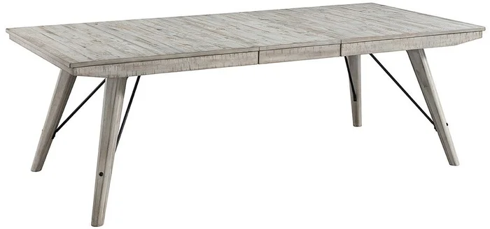 Intercon Furniture Modern Rustic Trestle Table in Weathered White