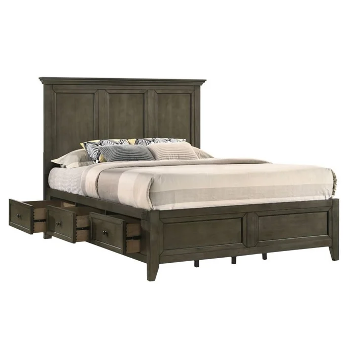 Intercon Furniture San Mateo King Storage Bed in Gray