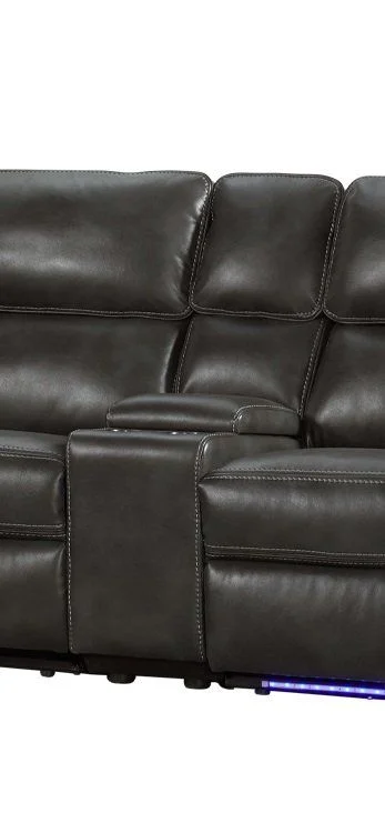 Intercon Furniture Silhouette Console w/USB Power Pack in Bolero Slate SE-SC-CONPP-SLT-C