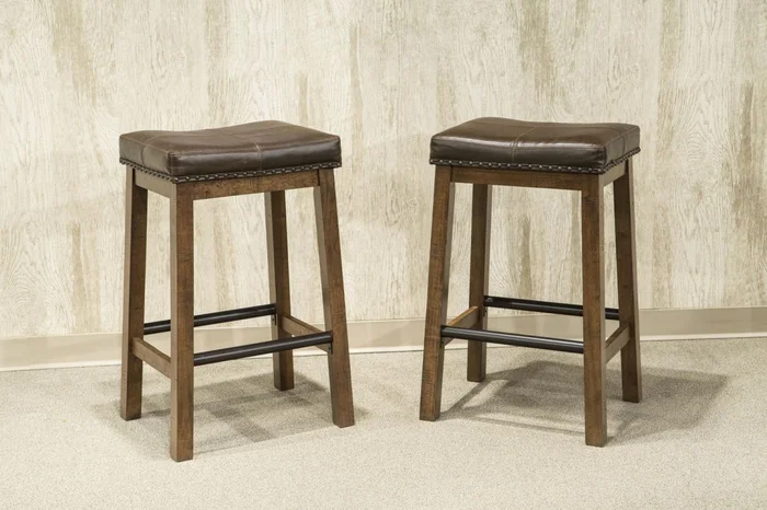 Intercon Furniture Taos 24″ Backless Barstools (Set of 2) in Canyon Brown CLOSEOUT