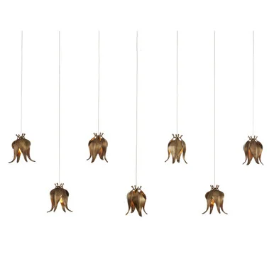 Iota Collection Seven Light Pendant in Antique Brass (142|9000-1070)