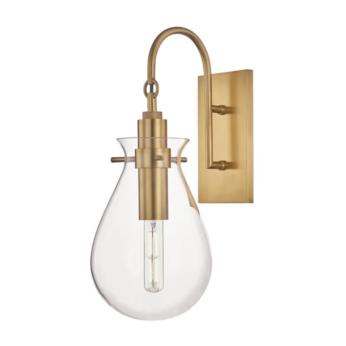 Ivy 1-Light Wall Sconce in Aged Brass by Becki Owens 7.5L x 7.5W x 18H