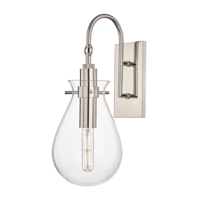 Ivy 1-Light Wall Sconce in Polished Nickel by Becki Owens 7.5L x 7.5W x 18H